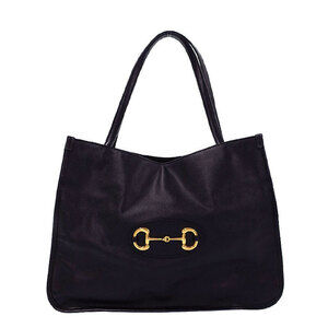 Gucci Horsebit 1955 Tote Bag GG canvas leather Black